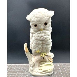 Vintage CYBIS bisque figurine Snowy Owl Bird Retired Factory New York USA